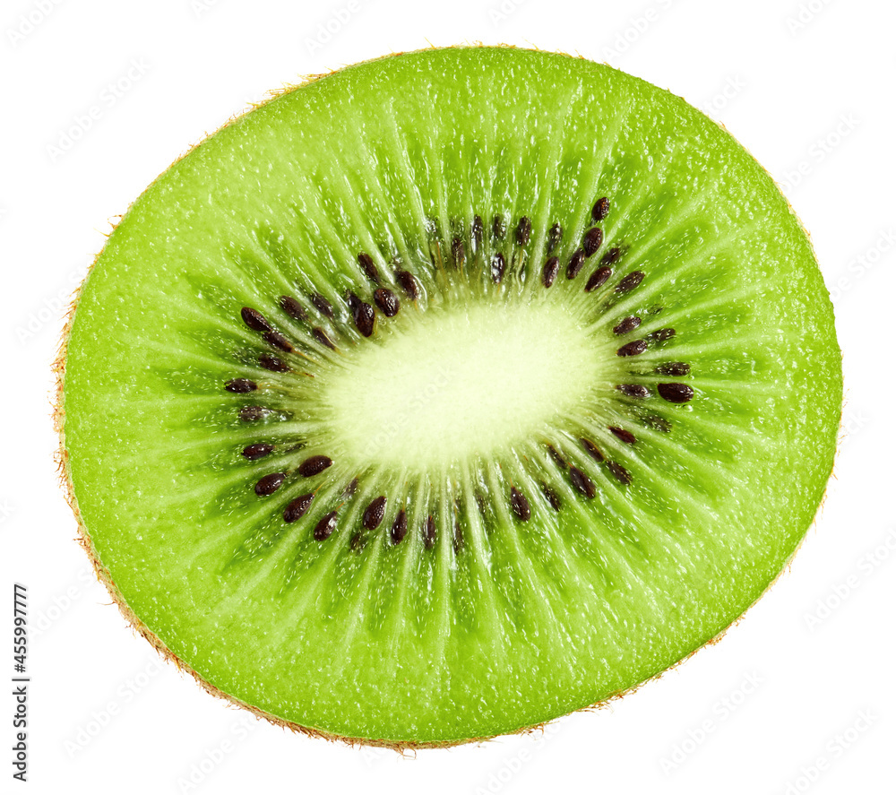 Slice of kiwi isolated on white background Slice of kiwi isolated on white background