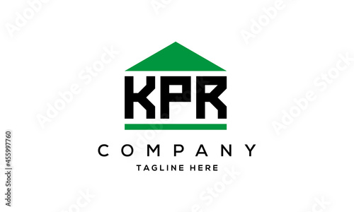 KPR three letter house for real estate logo design