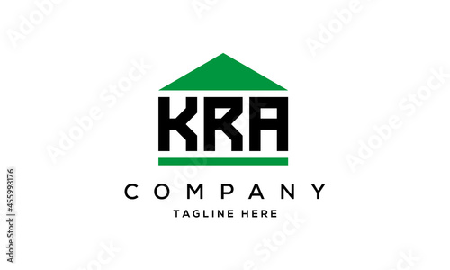 KRA three letter house for real estate logo design