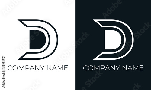 Initial letter d logo vector design template. Creative modern trendy d typography and black colors.