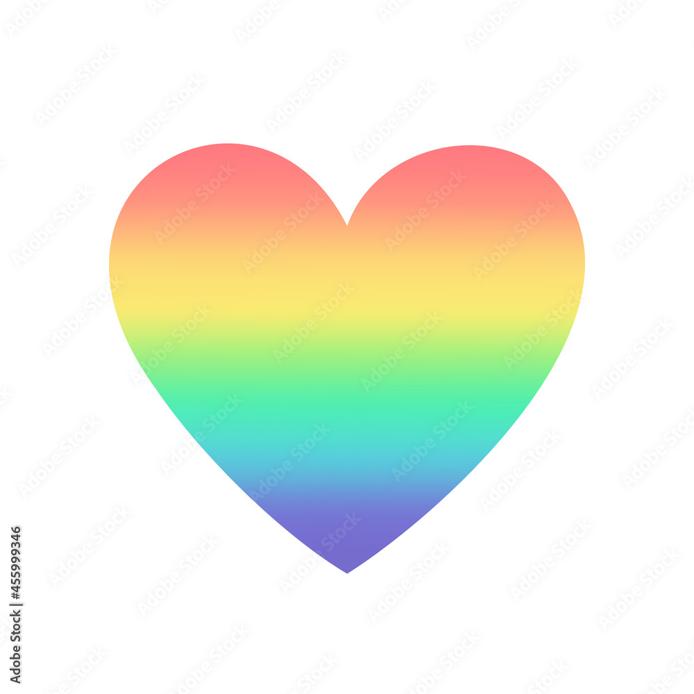 Rainbow Heart - Isolated Vector Symbol Rainbow Heart - Isolated Vector Symbol