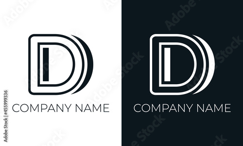 Initial letter d logo vector design template. Creative modern trendy d typography and black colors.