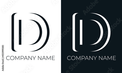 Initial letter d logo vector design template. Creative modern trendy d typography and black colors.