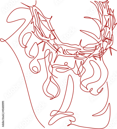 jesus christ line art vector