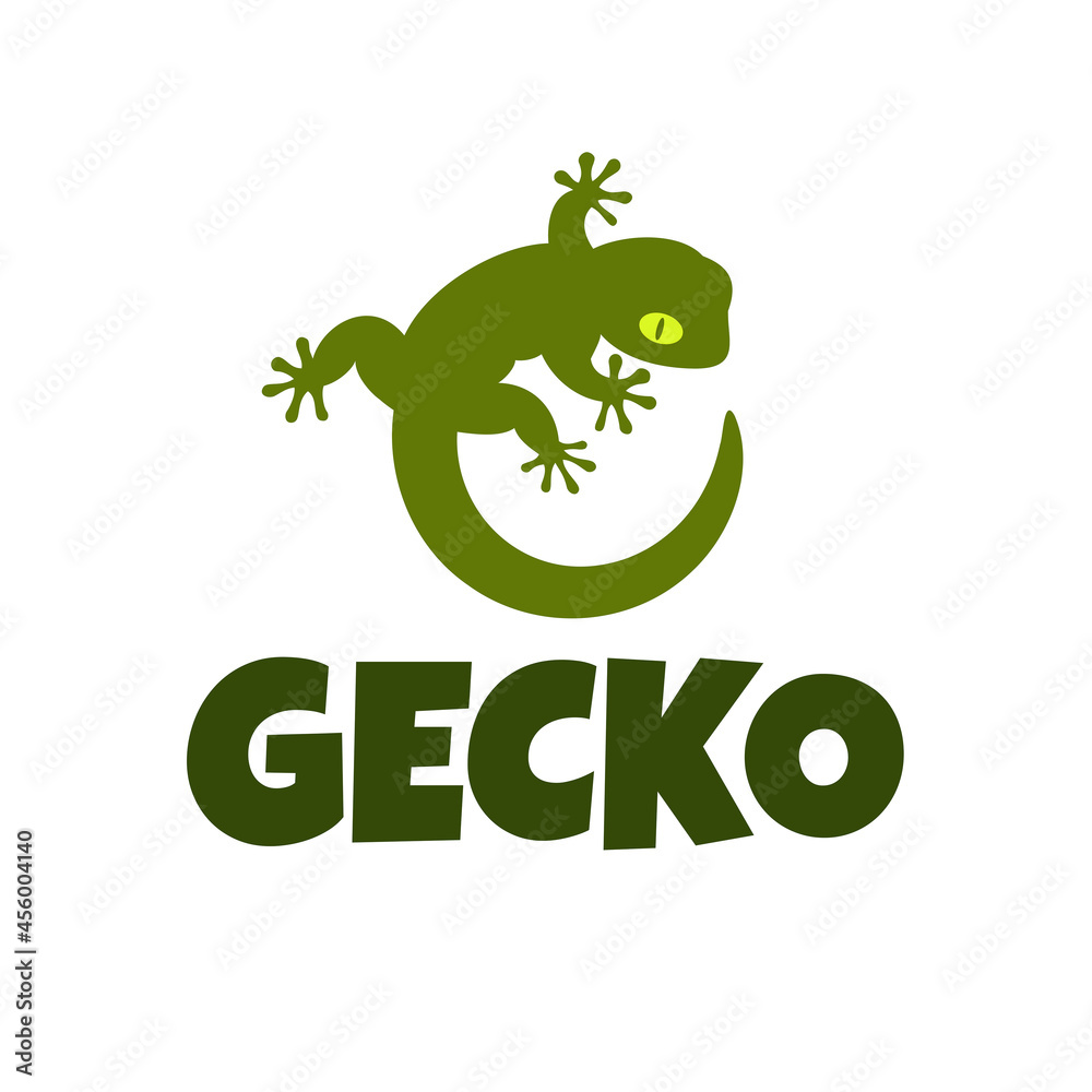 Simple cute gecko logo Simple cute gecko logo