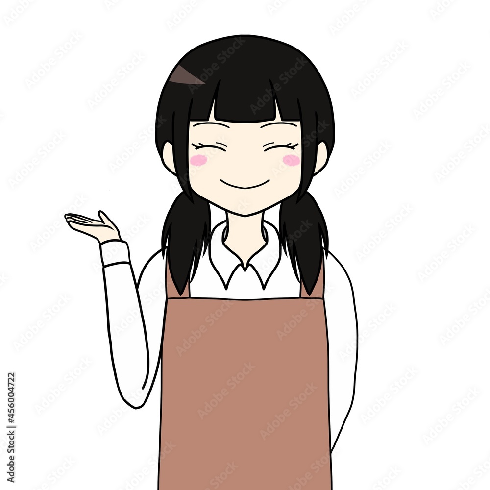 笑顔で案内する女性スタッフ