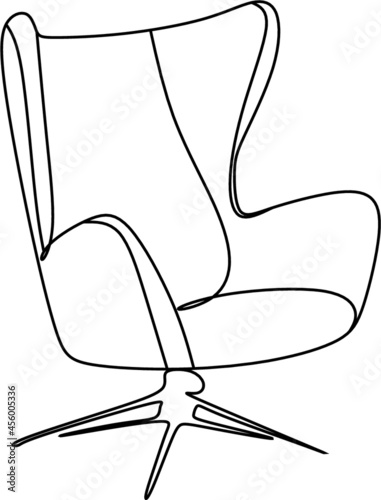 Line art interior objects vector