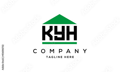KYH three letter house for real estate logo design