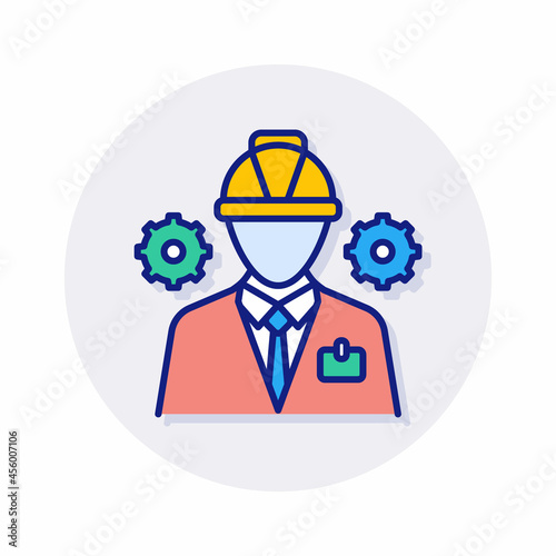 Engineer icon in vector. Logotype