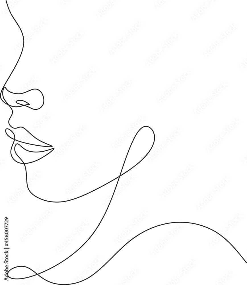Obraz premium Woman Line Art. Line drawing of women