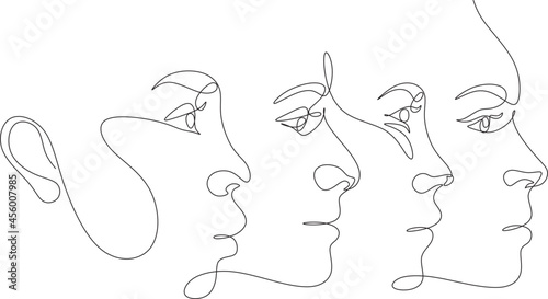 Woman Line Art. Line drawing of women