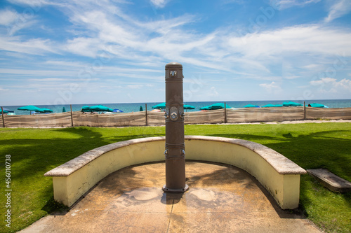 Foot washing station at Deerfield Beach Florida. photo