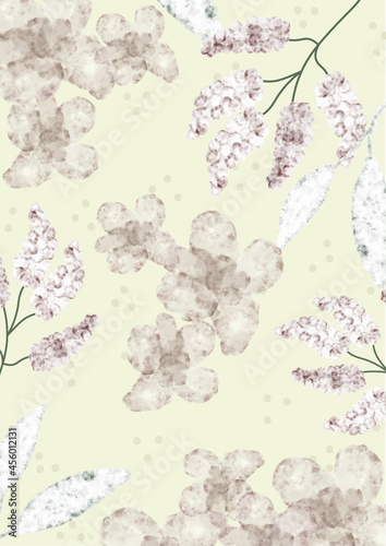 patron vectorial de flores hechas con acuarelas