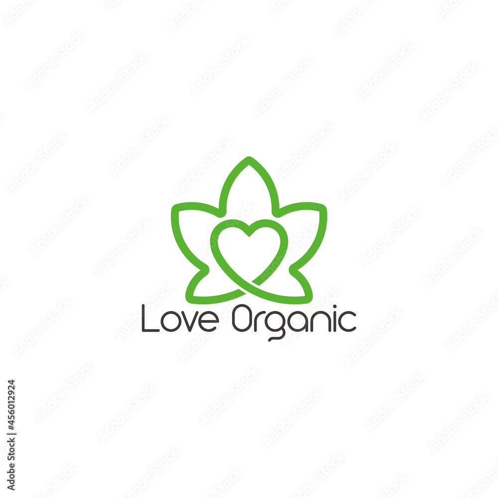 infinity love organic leaf symbol line logo vector infinity love organic leaf symbol line logo vector