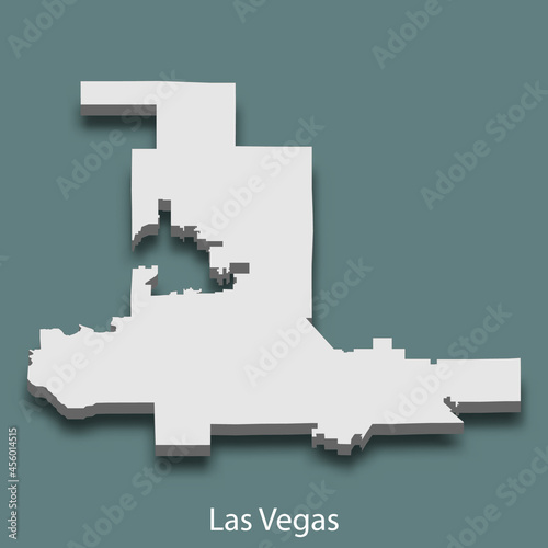 3d isometric map of Las Vegas is a city of United States
