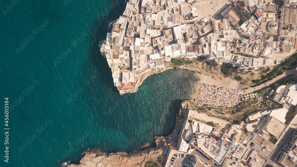 Aerial view of the old town of Polignano a Mare 4