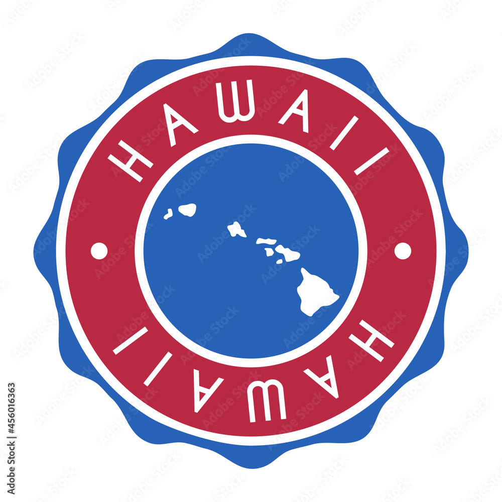 Hawaii, USA Badge Map Vector Seal Vector Sign. National Symbol Country ...