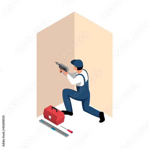 Apartment Repair Isometric Icon