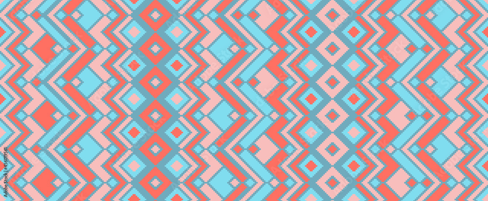 Asymmetric rhombus traditional motifs vector geometric pattern. Asymmetric rhombus traditional motifs vector geometric pattern.