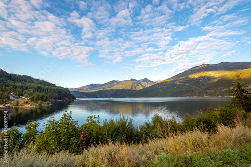 Kootenay Lake, Kaslo Bay and mountains in the rural village of Kaslo, British Columbia, Canada © Kirk Fisher