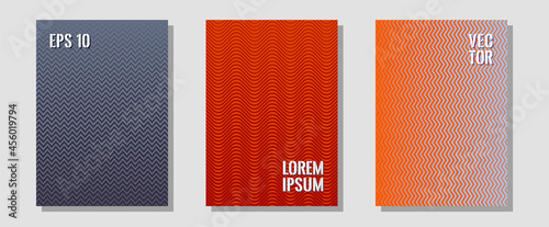 Halftone gradient texture vector cover layouts.