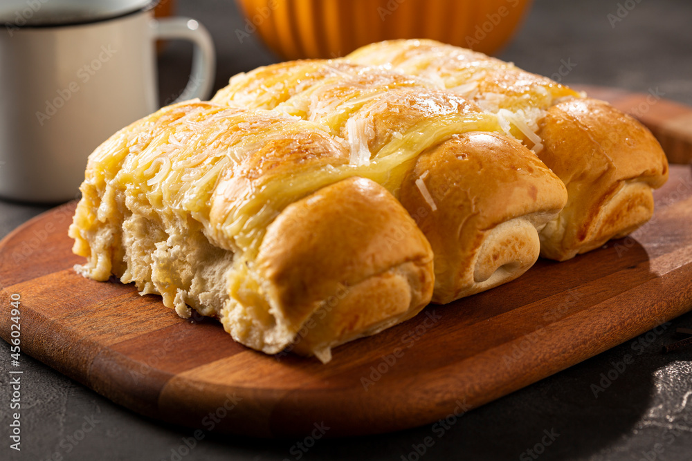 Sweet bread with cream and coconut. Sweet bread with cream and coconut.