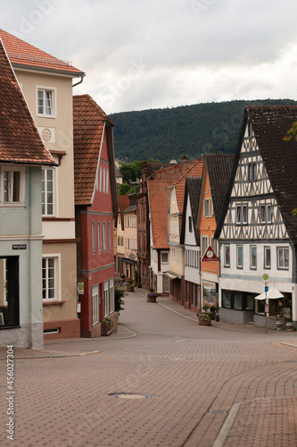 street in amorbach old town center photo