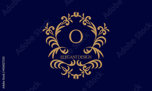 Exquisite monogram template with the initial letter O. Logo for cafe, bar, restaurant, invitation. Elegant company brand sign design.