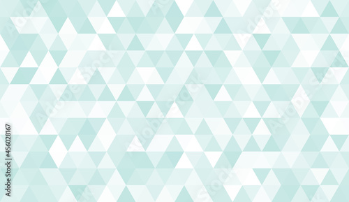 Abstract seamless pattern of geometric shapes. Mosaic background of triangles. Evenly spaced triangles in different shades of teal. Vector illustration