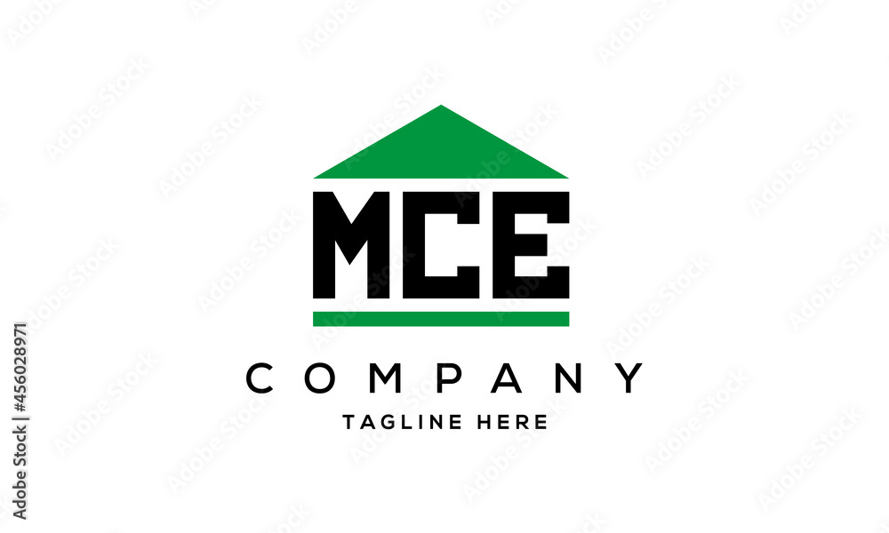 MCE three letter house for real estate logo design