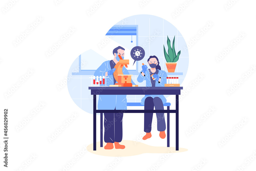 Covid-19 Vaccination Camp Illustration concept. Flat illustration isolated on white background.