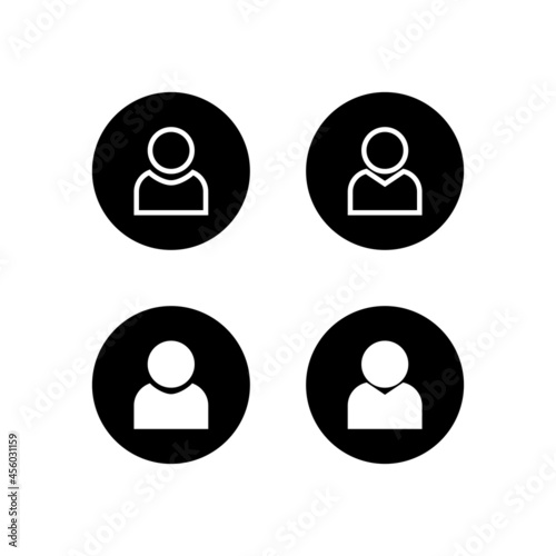 contact icon, person icon, profile icon, contact and profile symbol vector