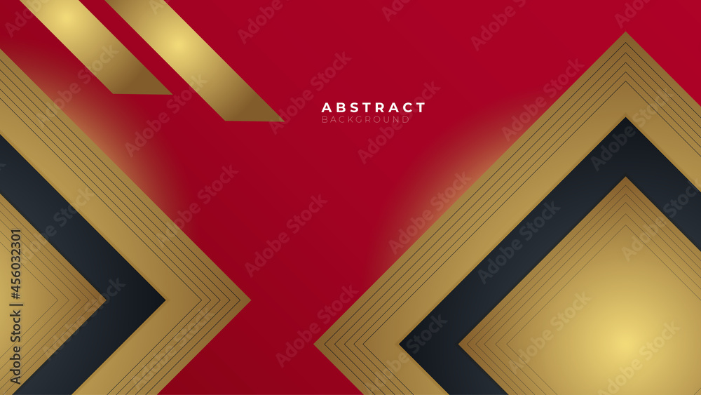 Abstract red black and gold background