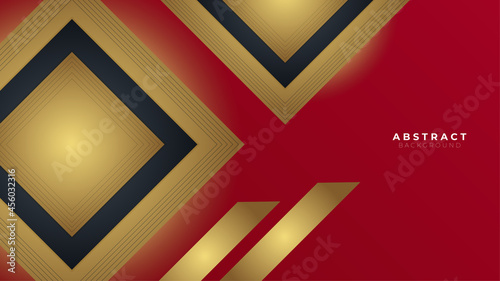 Abstract red black and gold background