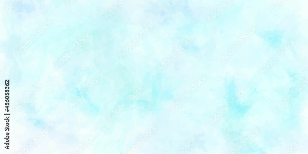 Hand painted watercolor light blue abstract watercolor background. Blue grunge watercolor background vector illustration. 