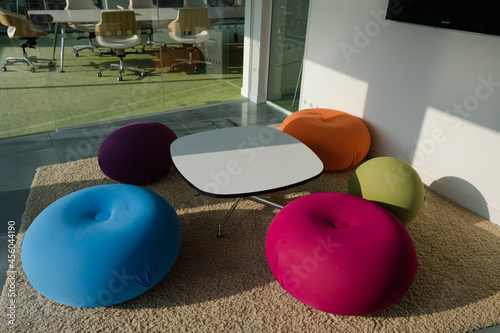 Colourful relax zone in modern office