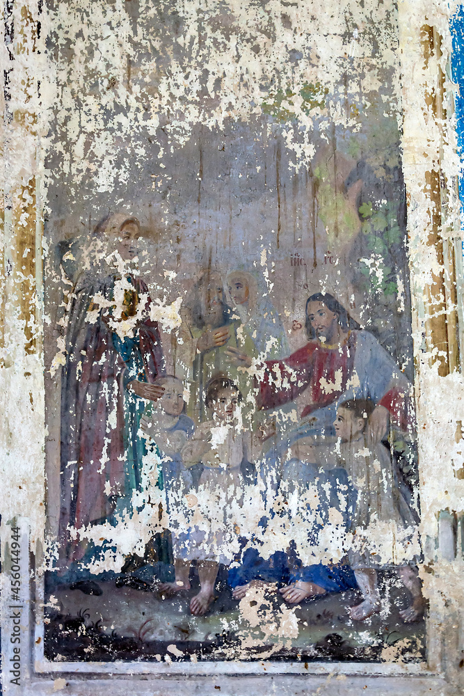 wall painting inside an Orthodox church