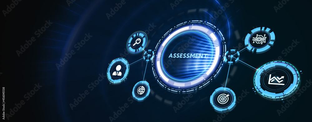 Business, Technology, Internet and network concept. Assessment analysis evaluation measure. 3d illustration Business, Technology, Internet and network concept. Assessment analysis evaluation measure. 3d illustration