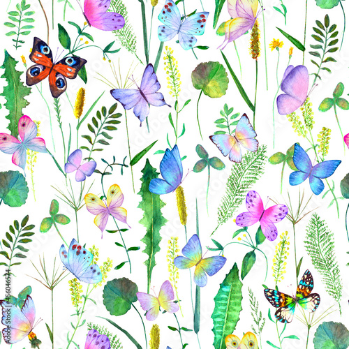 Seamless botanical summer p...