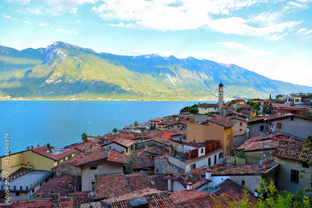 panorama of Limone sul Garda province of Brescia Italy