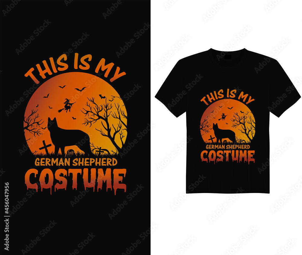 Happy halloween/ german shepherd/ scary t shirt