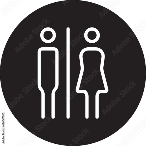 toilet sign glyph icon