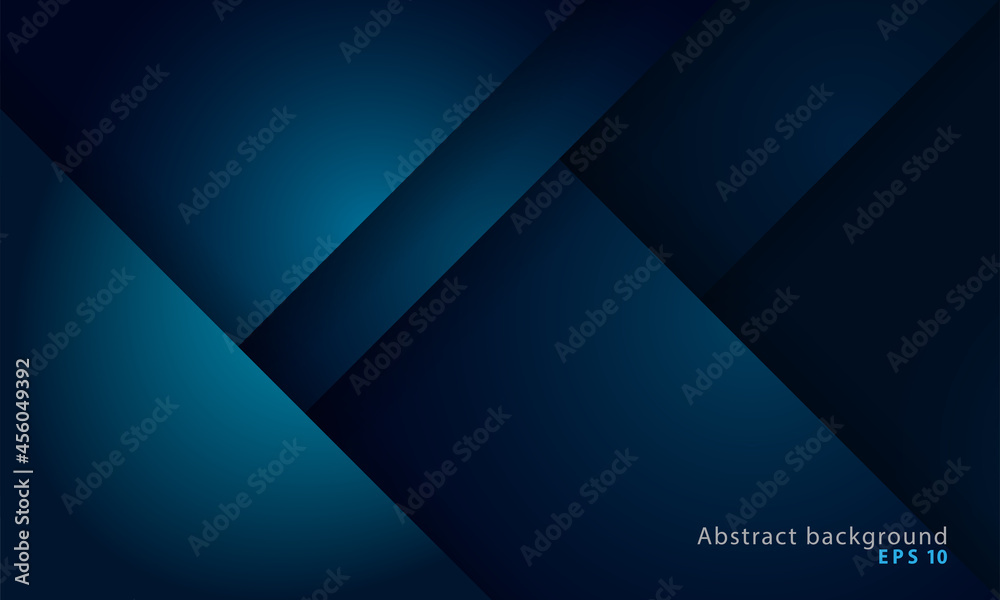 Fototapeta premium Modern geometric shapes graphics on abstract blue background pattern. Eps10 vector.