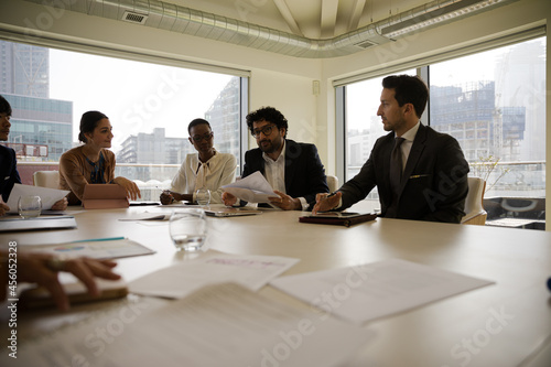 Business people brainstorming in conference room