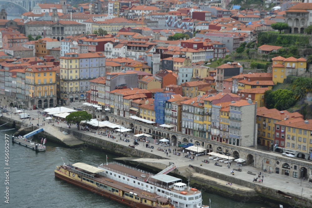 over the rooftops of Porto in Portugal