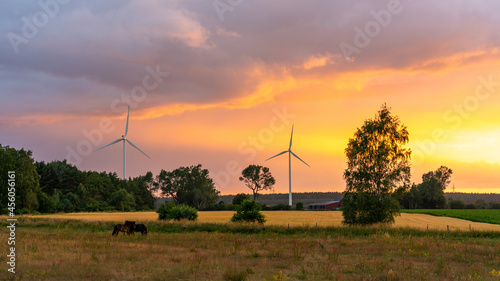 Sunset in Vanneberga, Skåne, Sweden photo