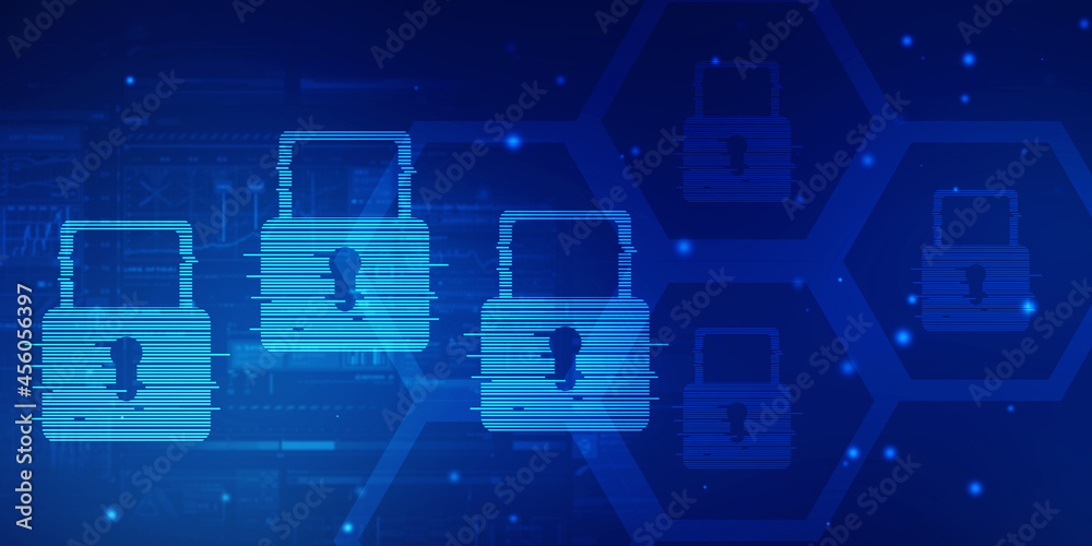 2d illustration Safety concept: Closed Padlock on digital background
2d illustration Safety concept: Closed Padlock on digital background