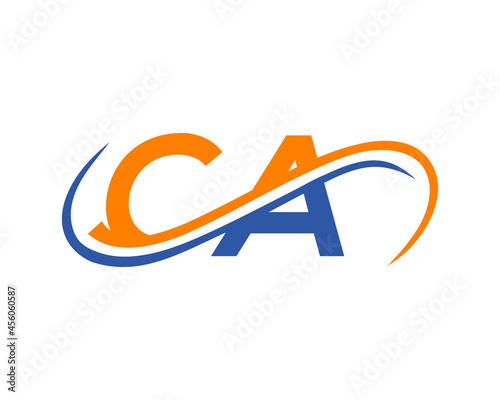 Initial CA Logo Design. CA Letter Linked Business Logo. CA logo Design for Financial, Development, Investment, Real Estate And Management Company Vector Template