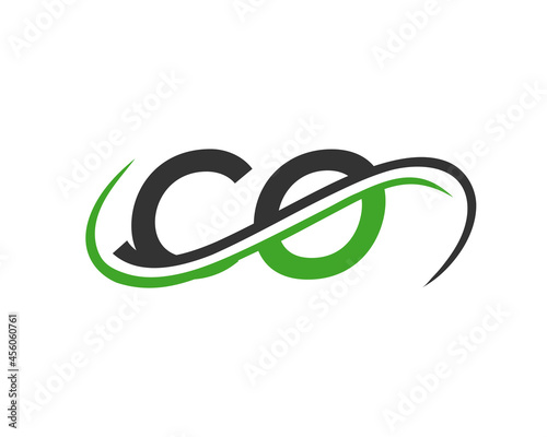 CO logo Design for Financial, Development, Investment, Real Estate And Management Company Vector Template. CO Letter Linked Business Logo. Initial CO Logo Design