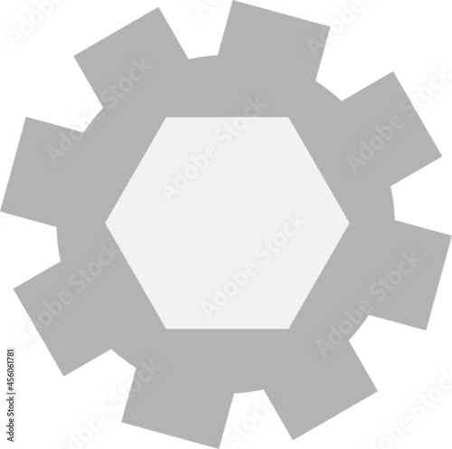 Vector Icon of 8 Toothed Gear